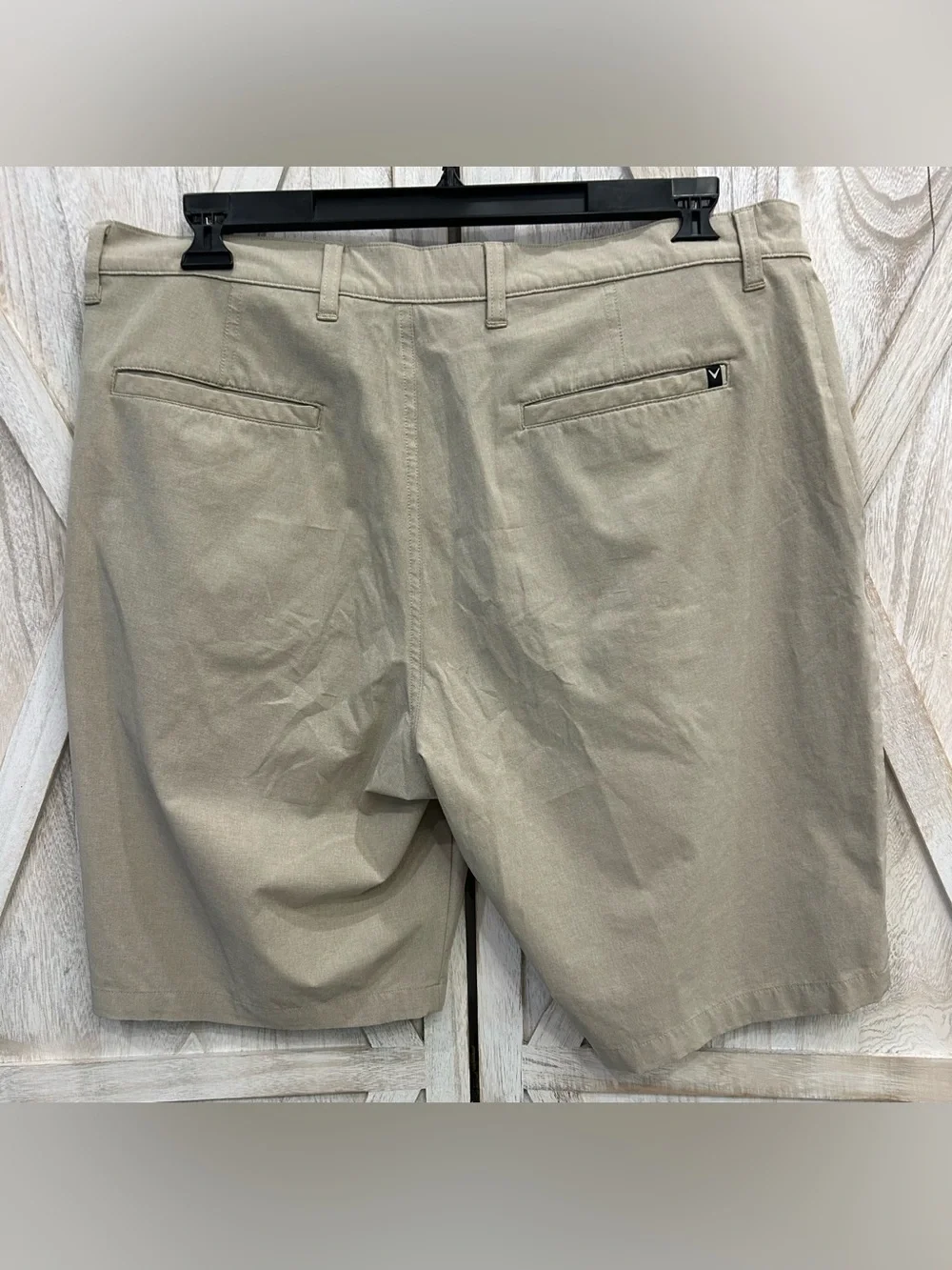 Callaway Tan Flat-Front Khaki Men’s 38 Golf Shorts